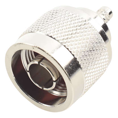 Conector N Macho Inverso de Anillo Plegable para cables RG-58/U, RG-142/U