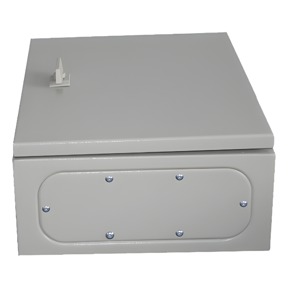Gabinete de Acero IP66 Uso en Intemperie (400 x 400 x 200 mm) con Placa Trasera Interior de Metal y Compuerta Inferior Atornillable (Incluye Chapa y