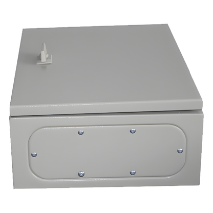 Gabinete de Acero IP66 Uso en Intemperie (400 x 400 x 200 mm) con Placa Trasera Interior de Metal y Compuerta Inferior Atornillable (Incluye Chapa y