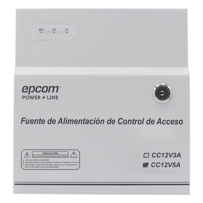 Fuente de Poder / 1 Salida 11-15 Vcc / 5 A / Temporizador Integrado / Con Capacidad de Batería de Respaldo / Requiere Batería / Aplicaciones en