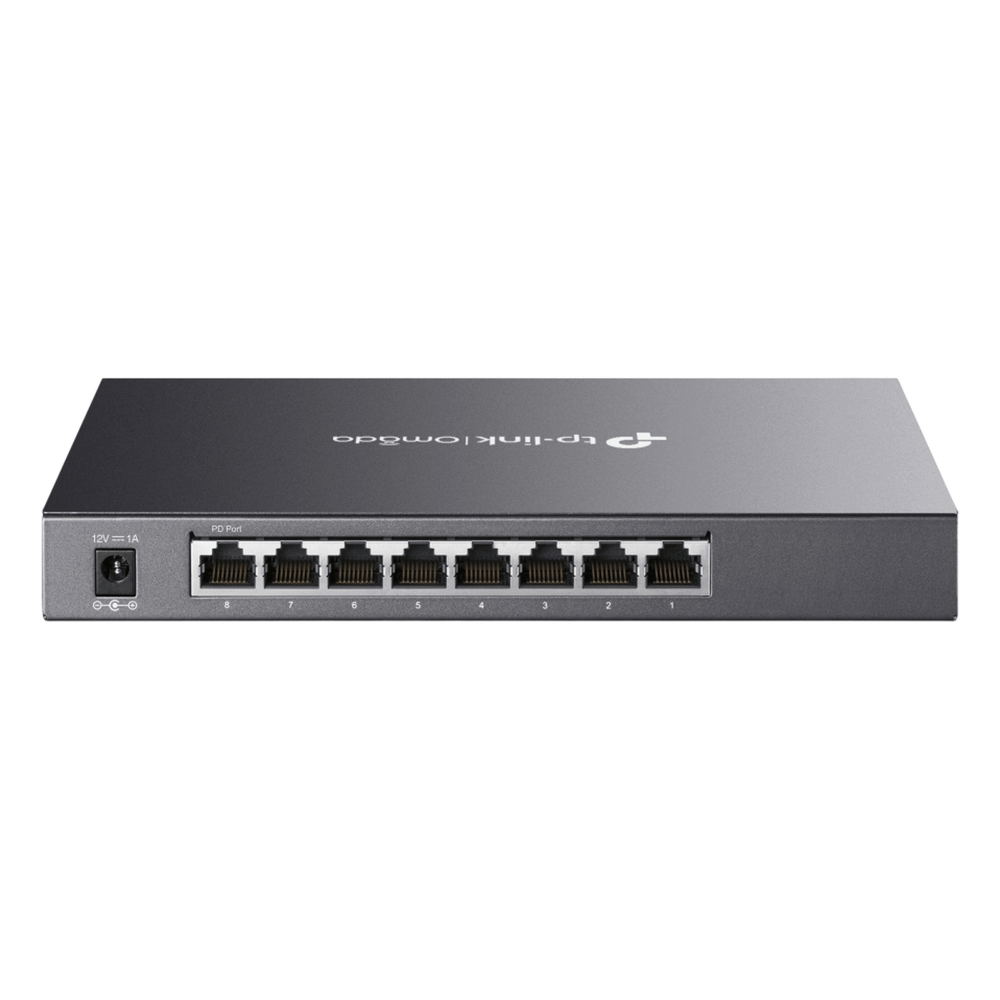 Switch Administrado Gigabit 8 Puertos / Omada SDN / 16 Gbps Capacidad Switching / Gestión Cloud y Local / VLAN / QoS / ACL / Sin Ventiladores