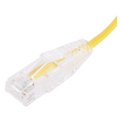 Cable de Parcheo Slim UTP Cat6 - 20 cm (7.87 Pulgadas) Amarillo Diámetro Reducido (28 AWG)