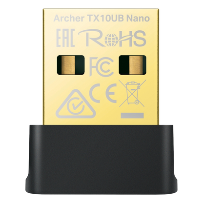 Adaptador USB Nano Wi-Fi 6 / Dual Band 600 Mbps en 5 GHz / 287 Mbps en 2.4 GHz / Bluetooth 5.3 BLE / WPA3 / Driver Pre-Cargado / 802.11ax
