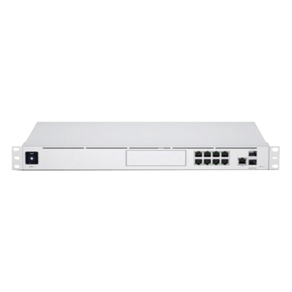 UniFi OS Console: Dream Machine Pro, con 1 puerto WAN Gigabit RJ45, 1 puerto WAN 10G SFP+ / 8 puertos LAN Gigabit RJ-45, y una bahía de HDD 3.5" (No