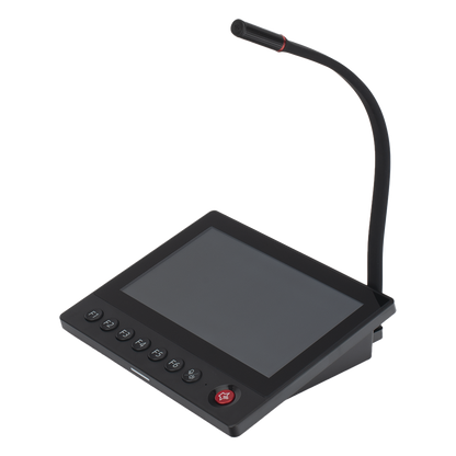 Micrófono IP | No requiere amplificador | 12 VCD | Pantalla Touch 7" | Transmisión en Tiempo Real | Integración con HikCentral Professional
