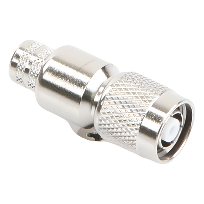 Conector TNC Macho Inverso, Anillo Plegable para ensamblar en cables RG-8/U, LMR-400, Níquel, Oro, Teflón