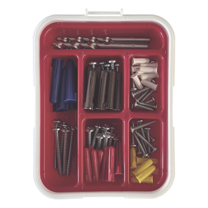 Kit para Sistemas de Fijación en Concreto, Taquetes con doble expansión y guía incluida para fácil instalación (104 piezas)