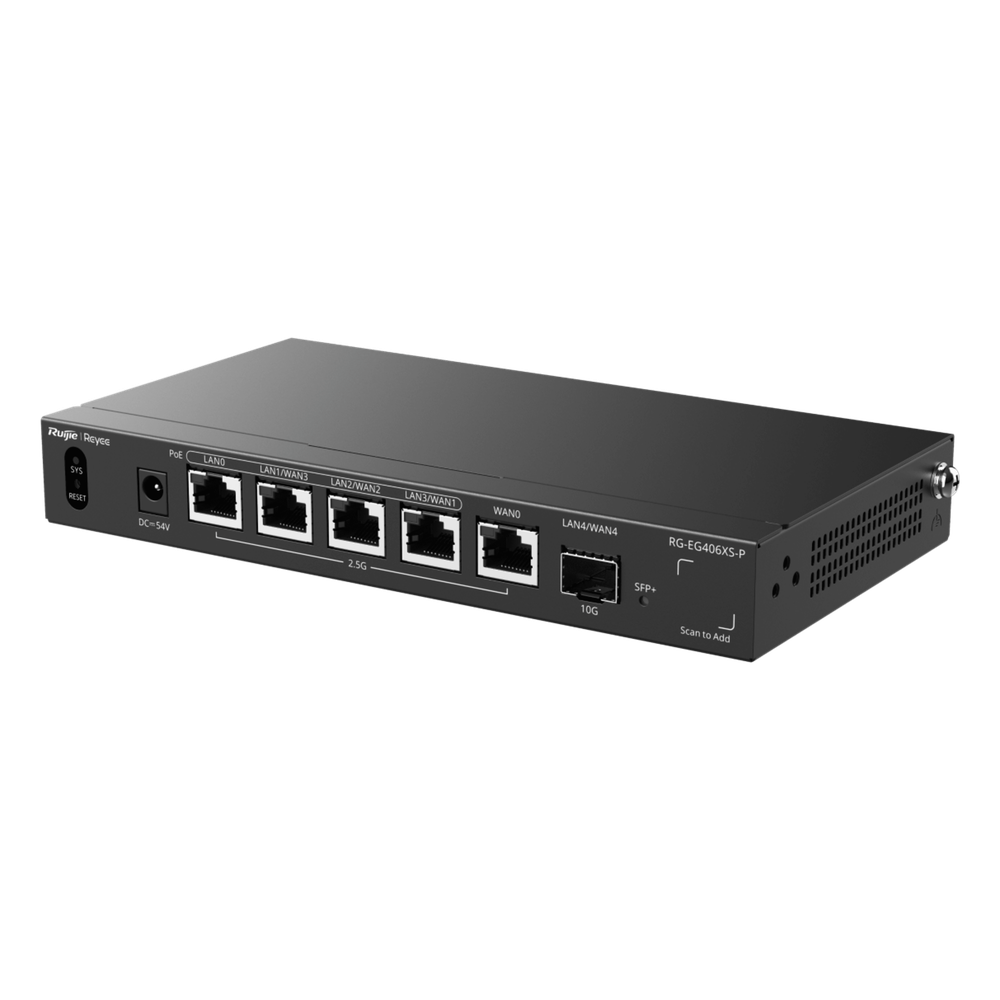 Router Balanceador con Función SD-WAN, PoE+ hasta 110 Watts, Hasta 5 Servicios de Internet y hasta 400 clientes con desempeño de 2.5 Gbps, un puerto