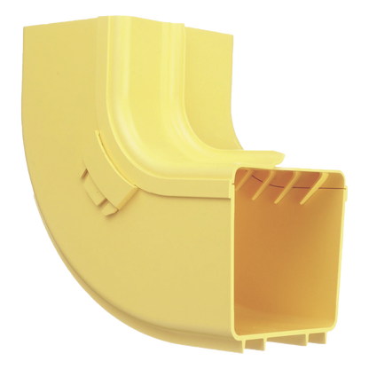 Bajada Vertical Interior de 90º con Tapa, Para uso con Canaletas 4X4 FiberRunner™, Color Amarillo