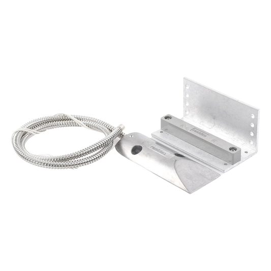 Contacto magnético de uso rudo con soporte ajustable en L y cable blindado, para puertas industriales y de cortina