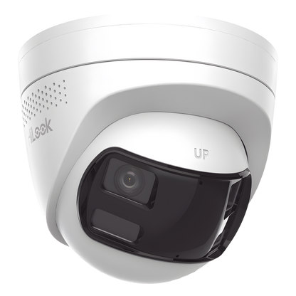 [Dual Light] Turret IP 6 Megapixel / Imagen Panorámica 180°/ PoE / Micrófono y Bocina Integrado / Exterior IP67 / Audio Bidireccional / Alarma Visual