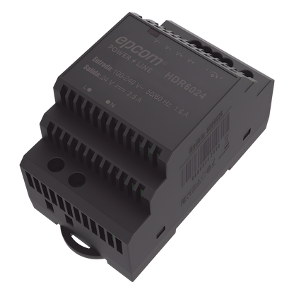 Fuente de Poder Industrial Entrada: 100-240 Vca / Salida: 24 Vcc/ 2.5 A/ 60 W/ Riel Din