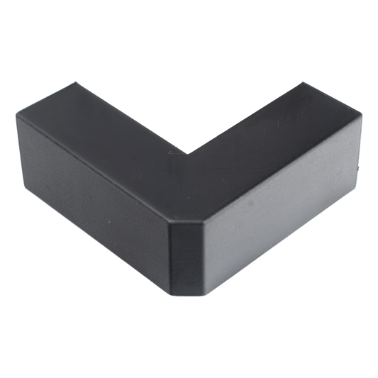 Esquinero Exterior Color Negro de PVC Auto Axtinguible, Para Canaleta TMK-1720-N-CC (5210-02003)