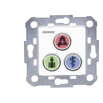 Modulo de 3 Botones iluminados para habitación de Hospital / Alarma / Cancelar y Código Azul / BUS RS485 / Compatible con NX0019/B, NX1021 Y NX0015