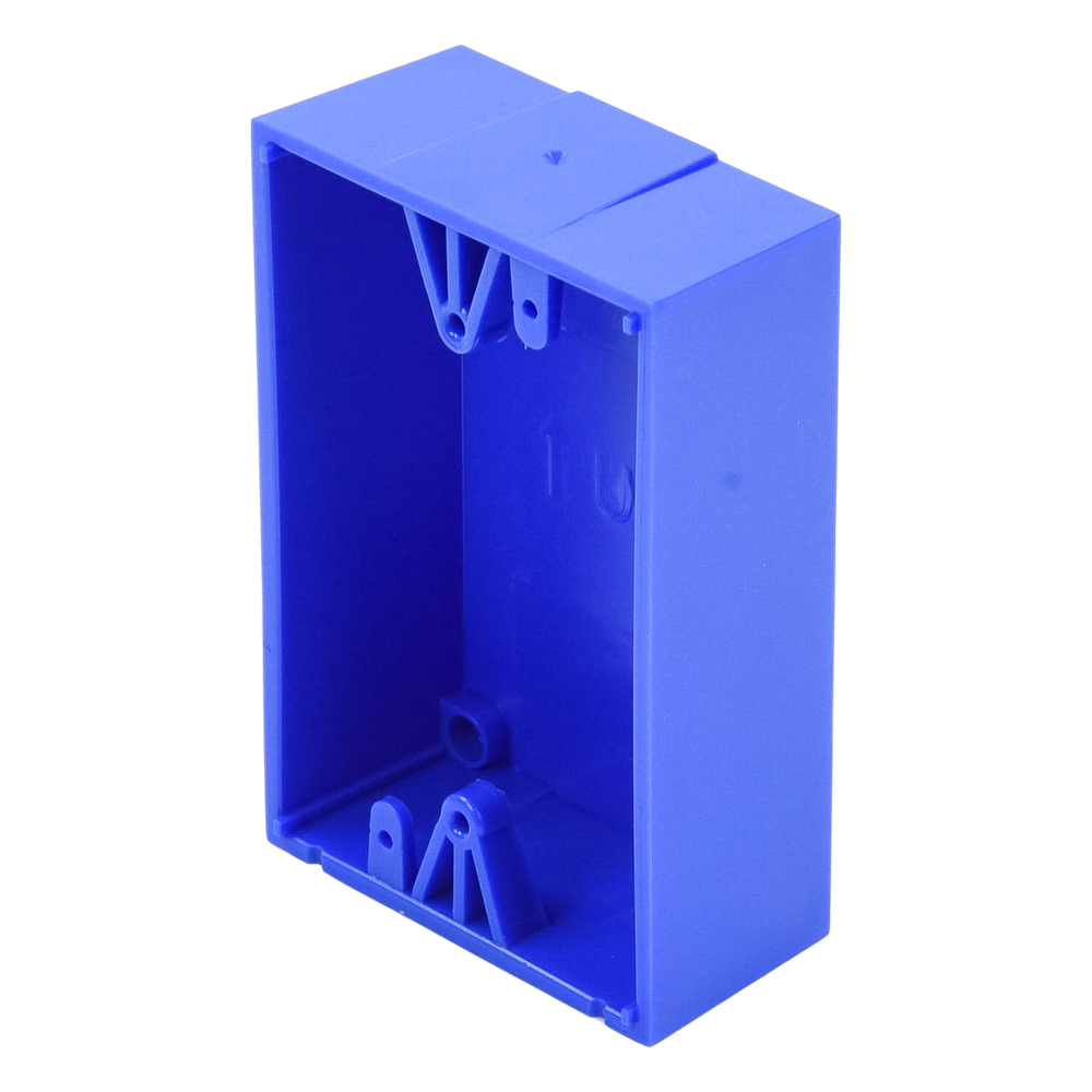 Caja trasera de montaje color azul para estaciones de parada STOPPER