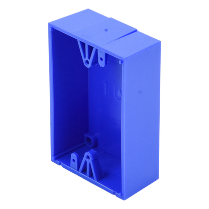 Caja trasera de montaje color azul para estaciones de parada STOPPER
