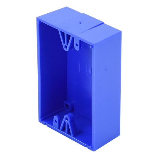 Caja trasera de montaje color azul para estaciones de parada STOPPER