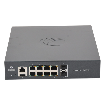 Switch PoE cnMatrix Ex1010-P / 8 Puertos Gigabit PoE 802.3af/at + 2 SFP / Capa 2