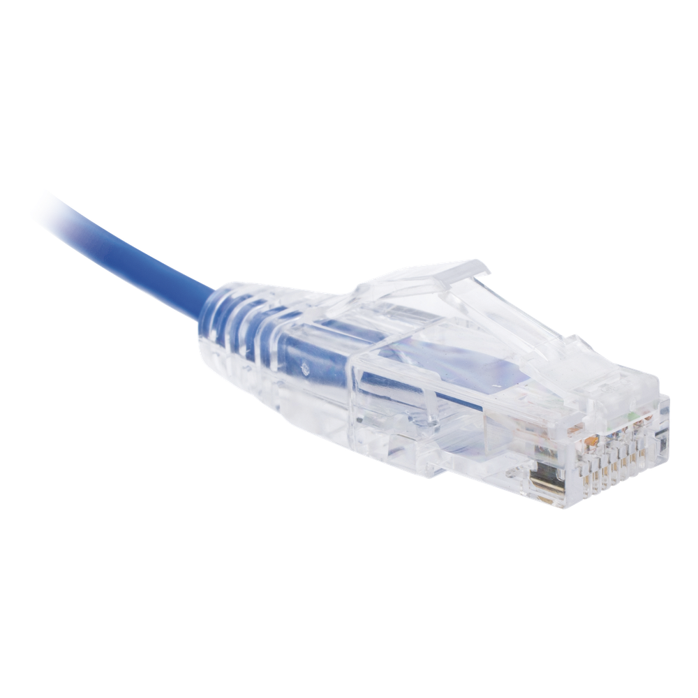 Cable de Parcheo Slim UTP Cat6 - 1 Metro (3.28 Pies), Azul, Diámetro Reducido (28 AWG)