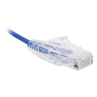 Cable de Parcheo Slim UTP Cat6 - 1 Metro (3.28 Pies), Azul, Diámetro Reducido (28 AWG)