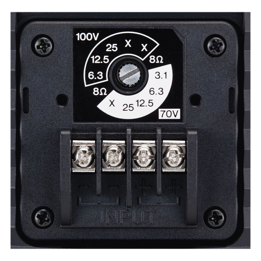 Altavoz de Montaje en Pared | 2 vias | Woofer 4" | Tweeter 1" | IPX3 | 8 ohms | 70/100V | Color Negro | Par