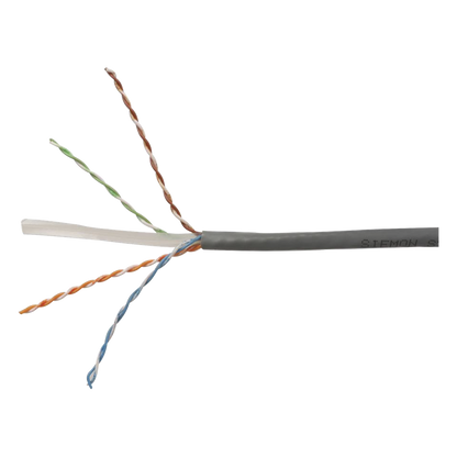 Bobina de Cable UTP Reelex, de 4 Pares, Desempeño Cat6, PVC (CM), Color Gris, 24 AWG, 305 Metros (1000 Pies)