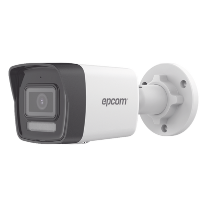 [PROTECCIÓN ACTIVA] Bala IP 4 Megapixel / Lente 2.8 mm / Dual Light (30 mts IR + 20 mts Luz Blanca) / Audio de Dos Vías / Luz Intermitente y Alerta