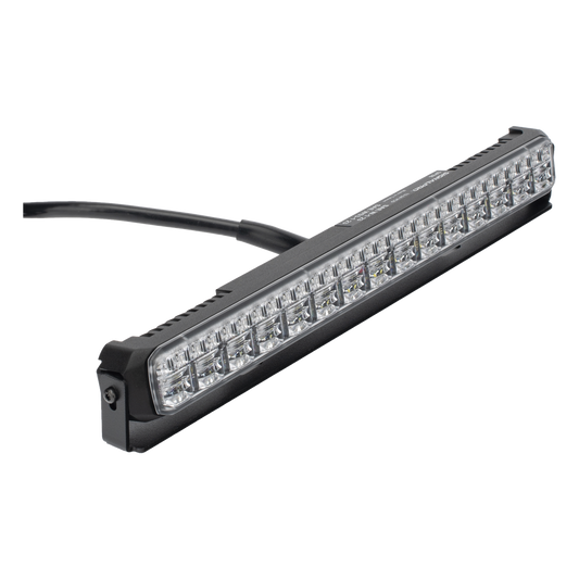 Luz Auxiliar de 45 LED, Top Rojo, Tricolor Rojo/Ambar/Blanco, 11.42", Lente Transparente, SAE