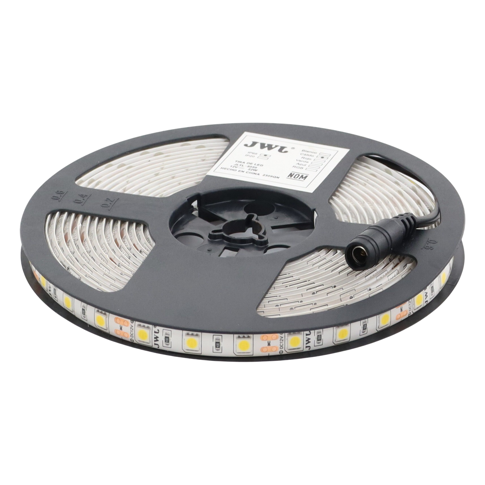 Tira Led de 5 m / Cálido / Uso Exterior / Potencia 22 W / 900 lm/ 12 V CD / IP 65.