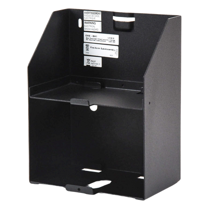 Chasis auxiliar para dos baterías de 12 Ah / montaje lateral en amplificadores serie DAA2 de NOTIFIER / negro