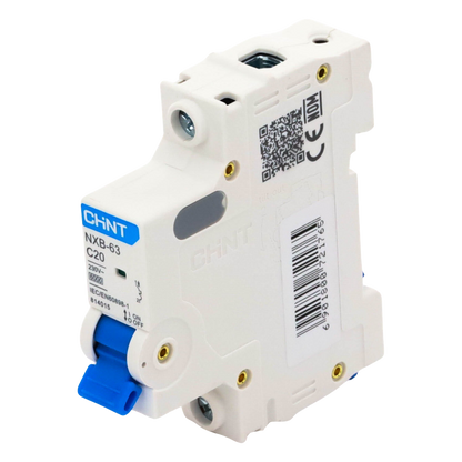 Pastilla para Riel Din, 1 Polo, 20 Amp, Vca:110/415v, 6kA, Catálogo: NXB631PC20.