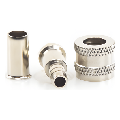 Conector Mini UHF Macho, 50 Ohm, de Anillo Plegable para Cables RG-58/U, RG-142/U, Niquel/Oro/Delrin