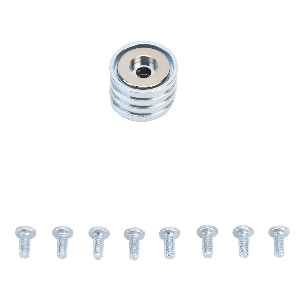 Accesorio, Kit de Montaje Magnético, Fuerza Máxima 26 lb, Diámetro Copa 23.8 mm, Incluye Hardware, Sin Necesidad de Taladrar, Compatible con