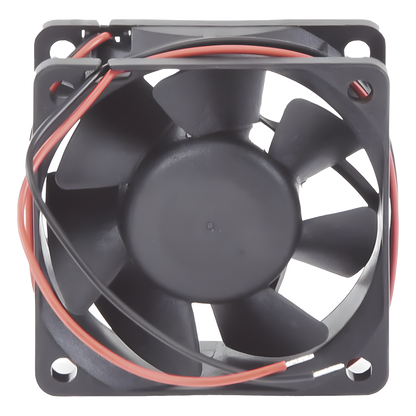 Ventilador Anticondensante Axial Cuadrado, 60x60x25 mm, 12 Vcc, 4390 RPM, 1.8 W, 0.15 A, Flujo de Aire de 25.0 CFM, Unión Sellada.