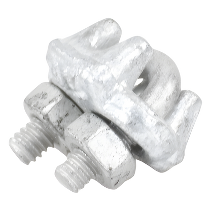 Nudo/ Perro/ Abrazadera Acero Forjado para Cable de 1/8", Galv. por Inmersión en Caliente