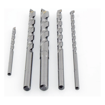 Juego de 5 Pzas. de Broca para Concreto, Zanco Recto (3/16", 1/4", 5/16", 3/8" y 1/2").