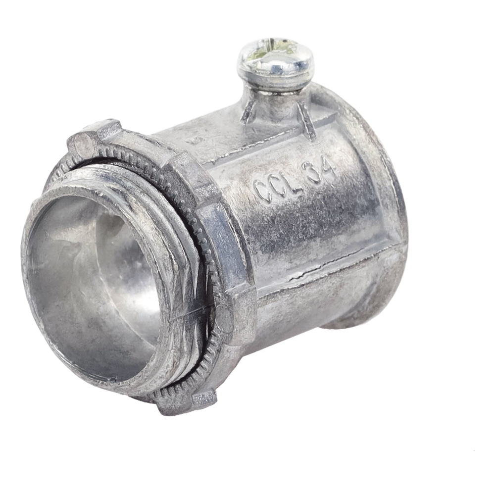 Conector de 3/4" para Tubo Pared Delgada con Tornillos Opresores.