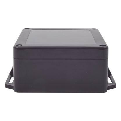 Gabinete Plástico Negro para Exterior (IP65) de 120 x 120 x 60 mm Cierre por Tornillos.