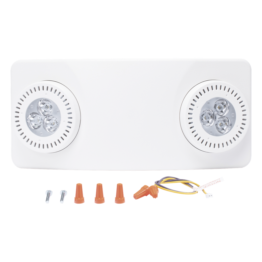 Luz de Emergencia Dual LED / 520 lúmenes / Uso Rudo / Cubierta ABS UL 5VA / Batería 9.6V 3Ah / 90 min Autonomía / Montaje Pared o Techo