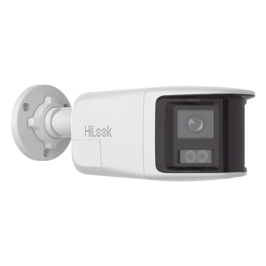 [Dual Light] Bala IP 8 Megapixel / Imagen Panorámica 180°/ PoE / Micrófono y Bocina Integrado / Exterior IP67 / Audio Bidireccional / Alarma Visual y