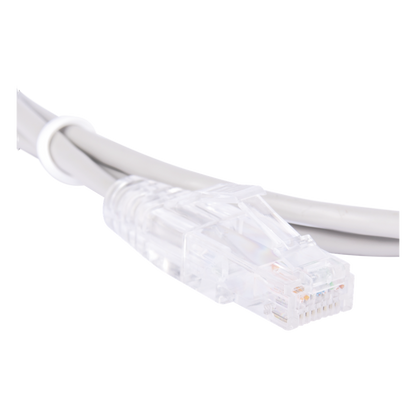 Cable de Parcheo Slim UTP Cat6 - 1.5 Metros (4.92 Pies) Gris Diámetro Reducido (28 AWG)