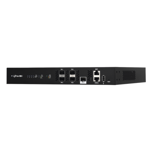 UFiber GPON OLT, Terminal de línea óptica hasta 512 ONUs concurrentes, con 4 puertos SFP GPON + 1 puertos SFP+ 10 G