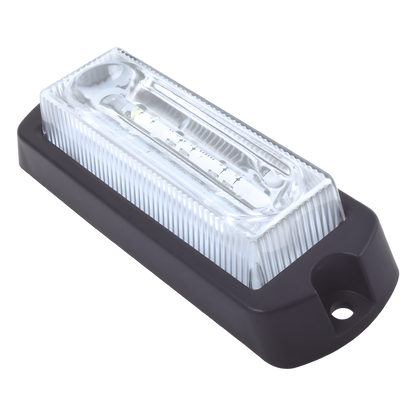 Luz Auxiliar Ultra Brillante X13 de 4 LEDs, color Rojo, con mica transparente.