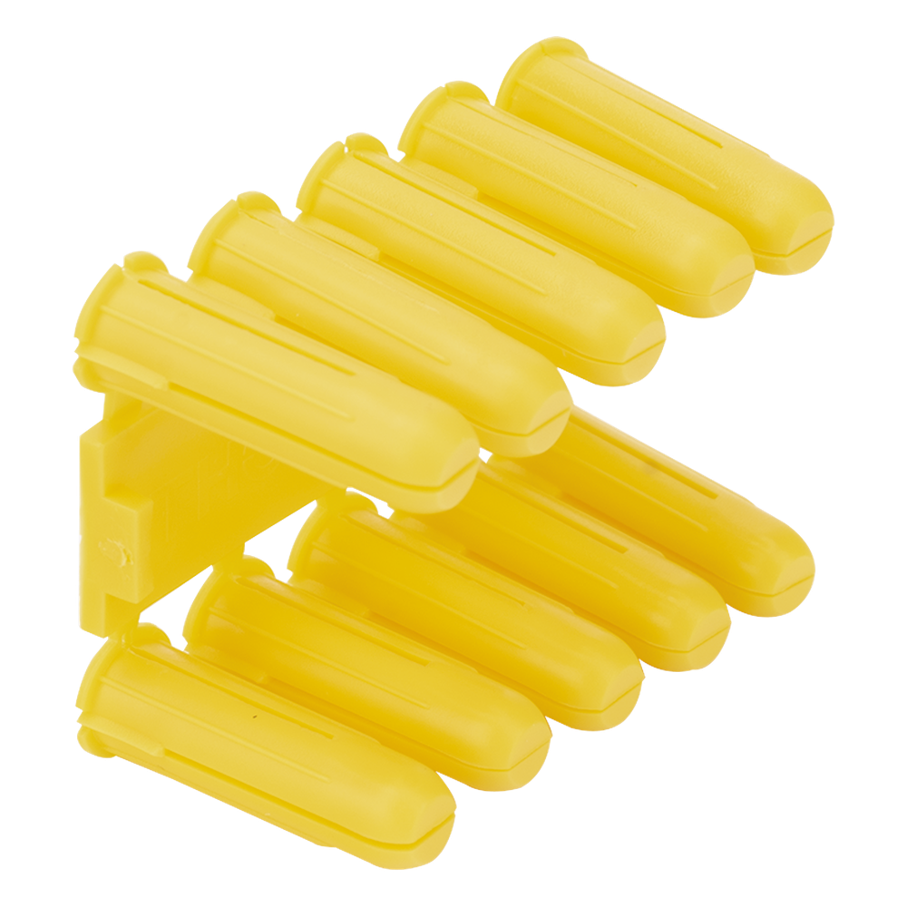 Taquete amarillo 7/32" para tornillos 8mm x 1" (100pzs) (1102-02100)