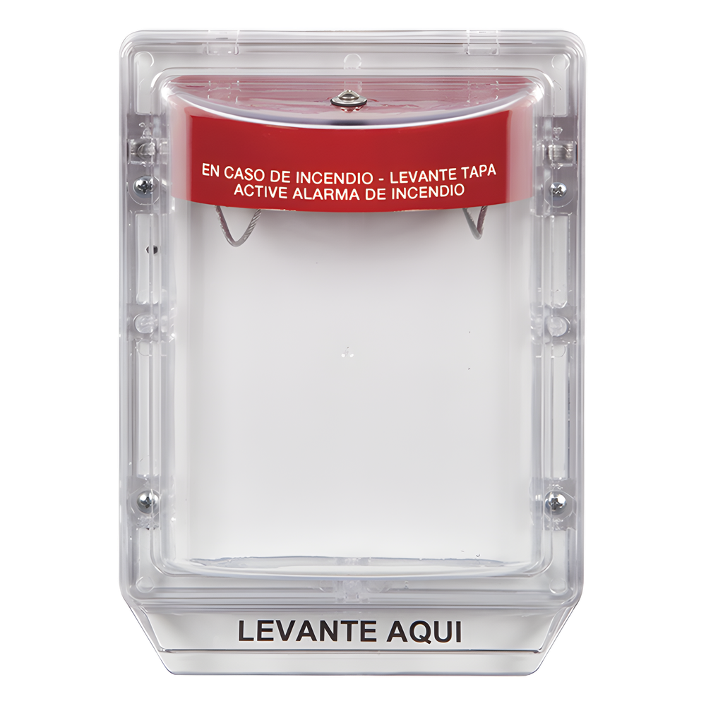 Cubierta Protectora Serie Stopper II® De Policarbonato, Con Bocina, Espaciador Transparente, Etiqueta en Español