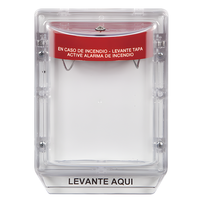 Cubierta Protectora Serie Stopper II® De Policarbonato, Con Bocina, Espaciador Transparente, Etiqueta en Español
