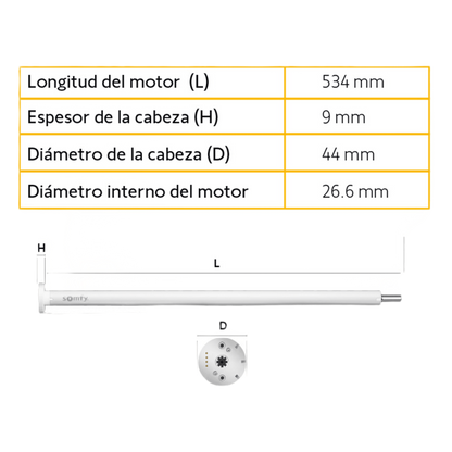 Kit de Motorización Inalámbrico RTS | Batería Integrada y Accesorios de Montaje | Para Ventanas de 2.3 x 3 mts