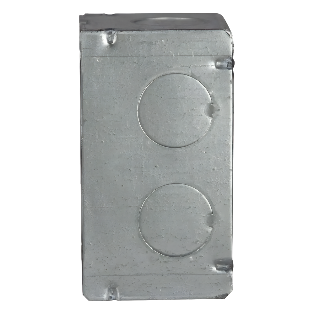 Caja (Chalupa) 4x2"/ Profundidad 2-1/8"/ 8 Entradas de 3/4"/Soldada