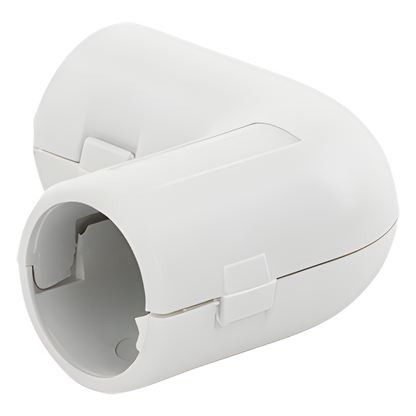 Unión en "L" (Codo) para tubería rígida, recomendado para cable eléctrico, PVC Auto-extinguible, de 16 mm
