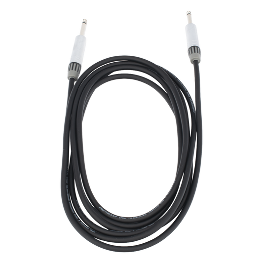 Cable de Audio | Plug 1/4 in a Plug 1/4 in Mono | Carcasa Cromada | Conectores Seetronic | Ideal para Instrumentos | Longitud 3m